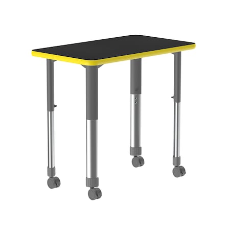 Correll TFL Collaborative Desk - Casters - Rec AD3420TF-REC-07-13-38-CK